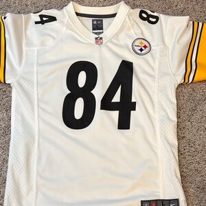 Nike White and Black Football Jersey